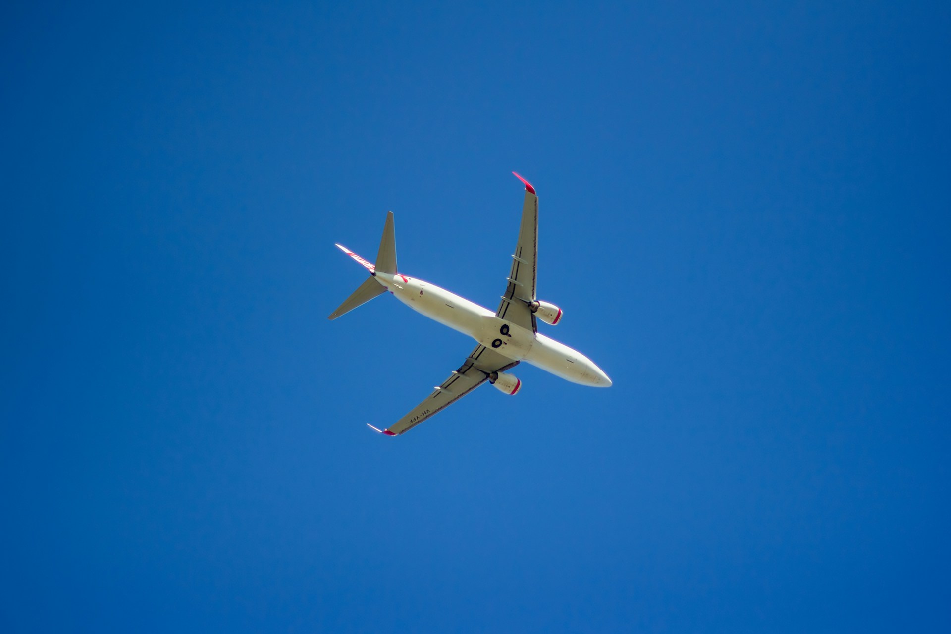Passenger jet against a blue sky